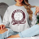 Central GFC Knights Grunge Circle Logo DTF Print