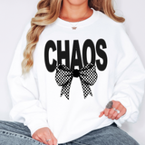 Chaos Coquette Checker Bow DTF Print