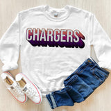Chargers Layered Stack DTF Print