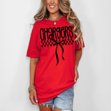 Chargers Simple Bow Checker DTF Print