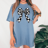 Coquette Checker Ribbon DTF Print