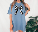 Coquette Checker Ribbon DTF Print