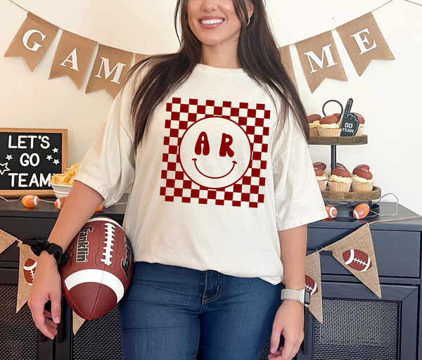 Checker AR Smile DTF Print