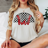 Owls Checker Baseball Custom Name  DTF Print