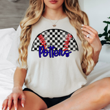 Potters Checker Baseball Custom Name DTF Print