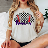 Raiders Checker Baseball Custom Name DTF Print