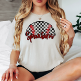 Spartans Checker Baseball Custom Name DTF Print