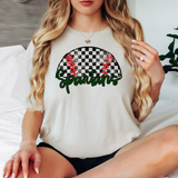 Spartans Checker Baseball Custom Name DTF Print