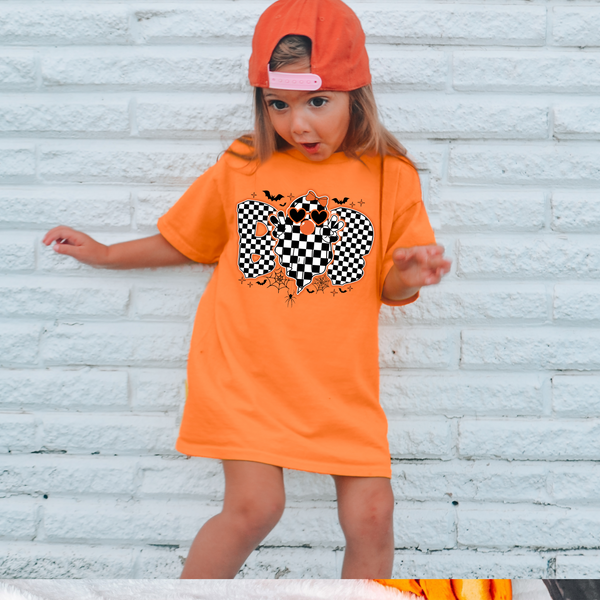 Checker BOO Ghost DTF Print