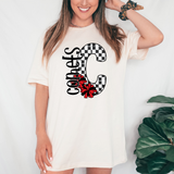 Comets Checker Cheer DTF Print