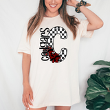 Cougars Checker Cheer DTF Print