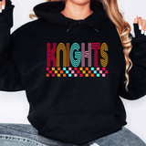 Checker Doodle Knights DTF Print