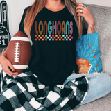 Checker Doodle Longhorns DTF Print