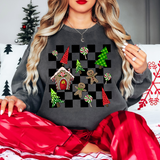 Checkered Christmas DTF Print