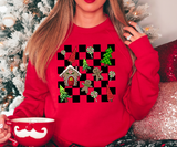 Checkered Christmas DTF Print