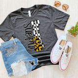 Indians Checker Cheer DTF Print