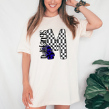 Mustangs Checker Cheer DTF Print