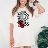 Red Raiders Checker Cheer DTF Print