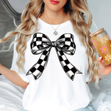 Coquette Checker Ribbon DTF Print