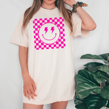 Checker Smile DTF Print
