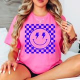 Checker Smile DTF Print