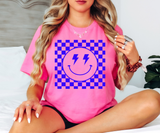 Checker Smile DTF Print