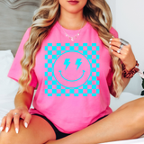 Checker Smile DTF Print