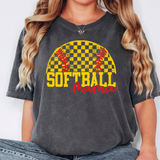 Checker Softball Mama DTF Print