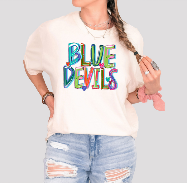 Cheery Blue Devils DTF Print