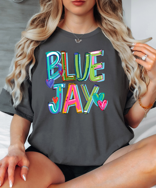 Cheery Blue Jay DTF Print