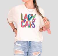 Cheery Lady Cats DTF Print