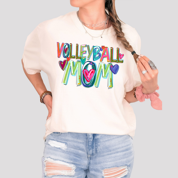 Cheery Volleyball Mom DTF Print