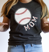 Baseball Mom Faux Chenille DTF Print