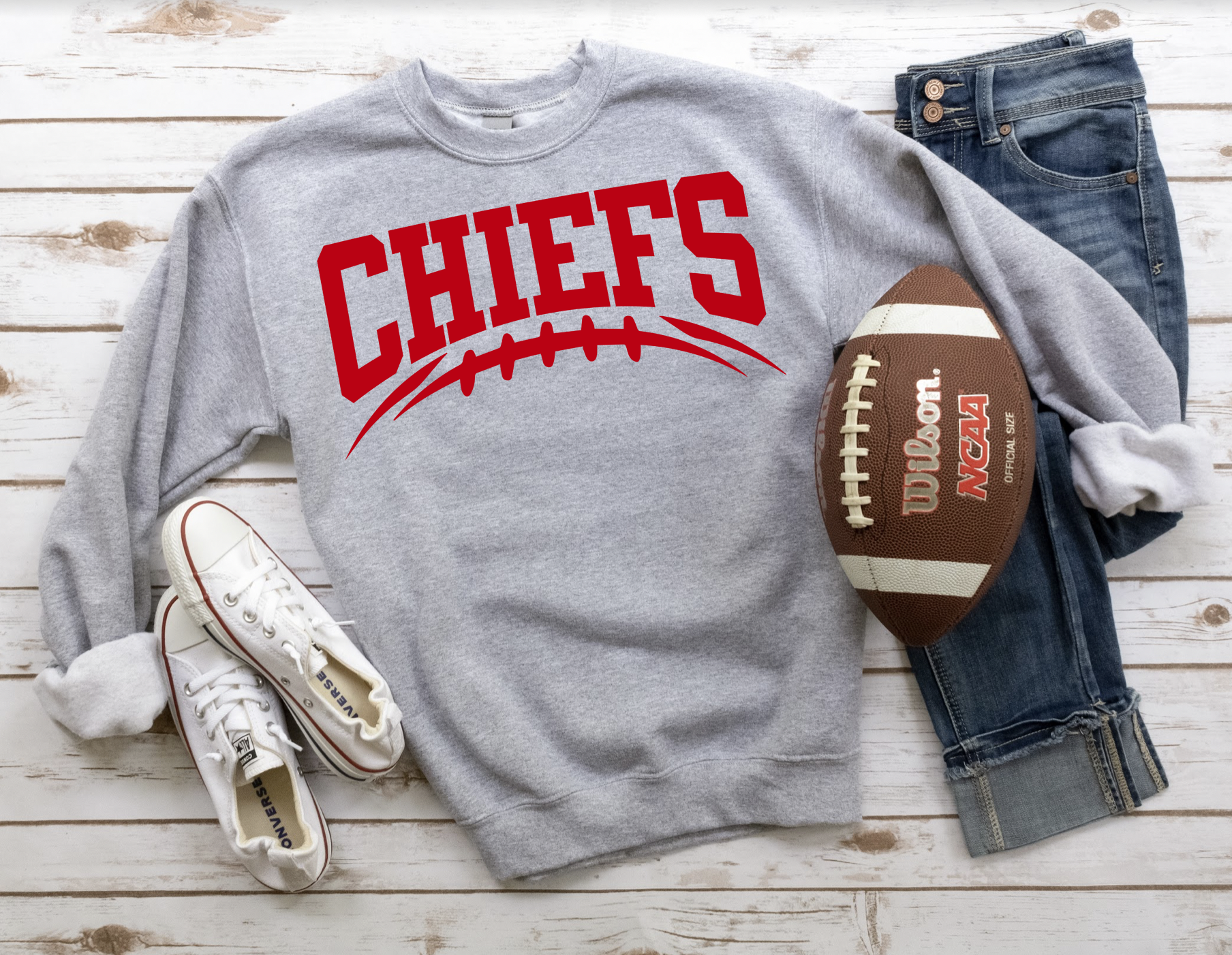 Chiefs Football Arched DTF Print