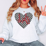 Chiefs Retro Checker Heart DTF Print
