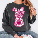 Pink Chinoserie Bunny DTF Print