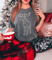 Christmas Moose DTF Print