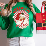 Christmas Vibes Red Santa DTF Print