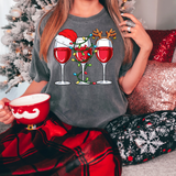 Christmas Wine Glasses  DTF Print