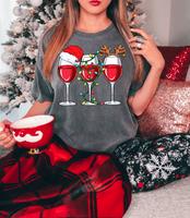 Christmas Wine Glasses  DTF Print