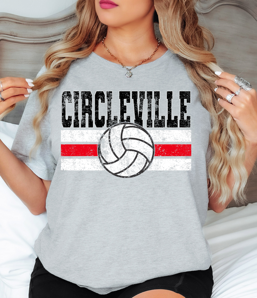 Grunge Circleville Volleyball DTF Print