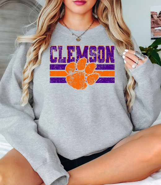 Clemson Grunge DTF Print