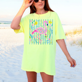 Coastal Flamingo DTF Print