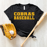 Cobras Baseball Varsity Stacked DTF Print