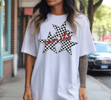 Comets Checker Star Trio DTF Print