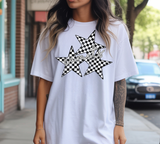 Comets Checker Star Trio DTF Print