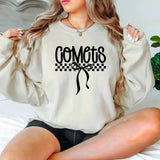 Comets Simple Bow Checker DTF Print