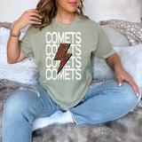 Comets Baseball Bolt DTF Print
