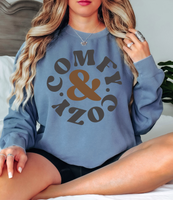 Cozy & Comfy Circle DTF Print