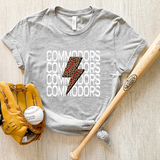 Commodors Baseball Bolt DTF Print